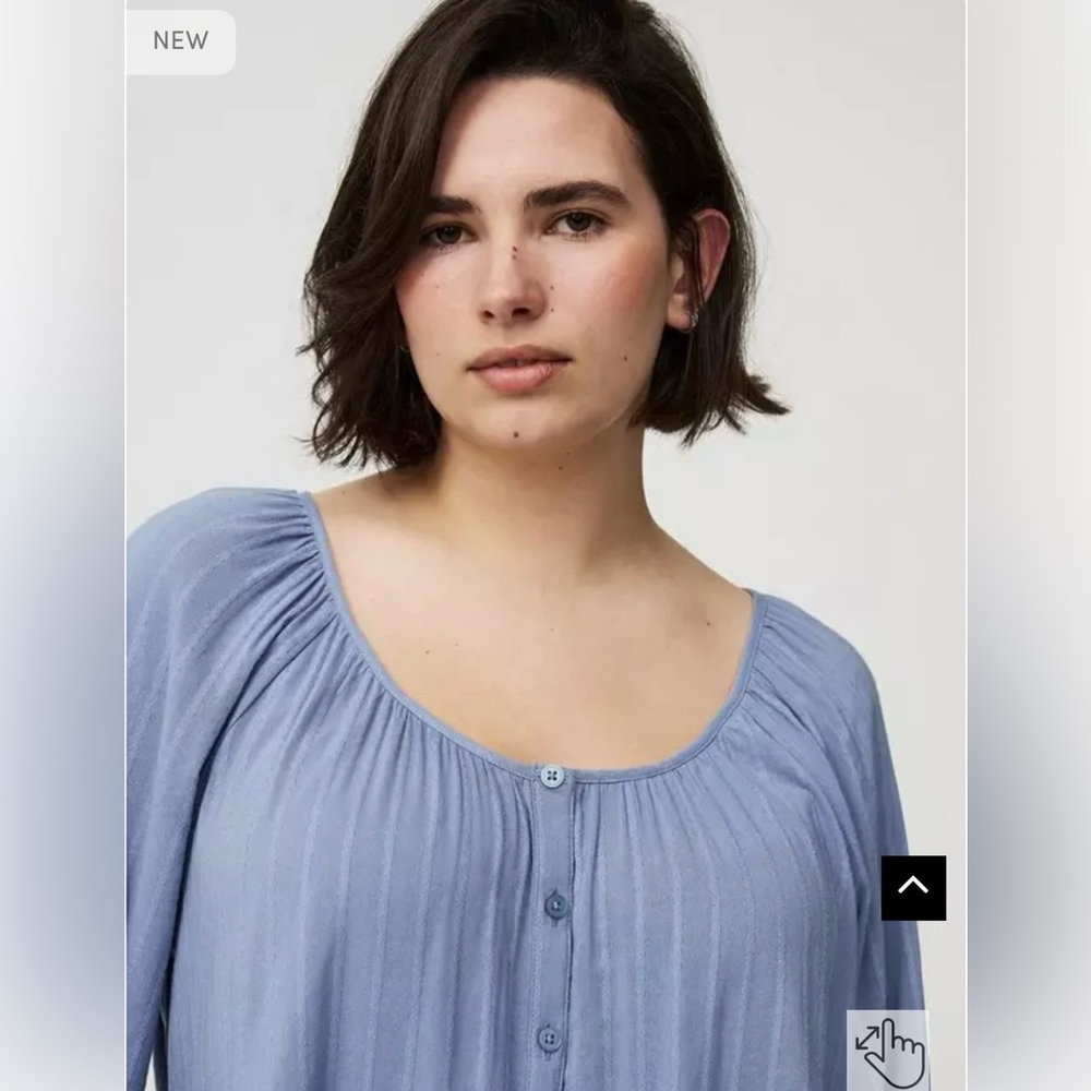 Torrid Tiered Button Babydoll Top - Picture 3 of 10